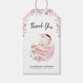Etiqueta Para Presente Newborn Floral Obrigado