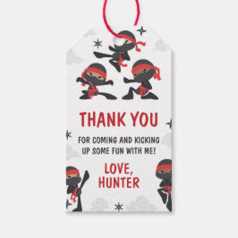 Etiqueta Para Presente Ninja Warrior Martial Arts Karate Aniversário