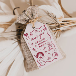 Etiqueta Para Presente No meu aniversário, Era Retro Aniversário