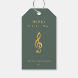 Etiqueta Para Presente Nobre Trevo de Sol Dourado Natal Musical