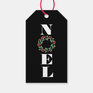Etiqueta Para Presente NOEL com Frota de Natal em Preto