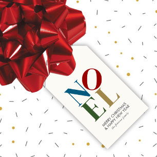 Etiqueta Para Presente NOEL Pop - Letra Art Inscrita no Natal