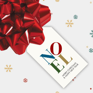 Etiqueta Para Presente NOEL Pop - Letra Art Inscrita no Natal