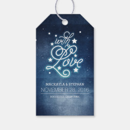 Etiqueta Para Presente Noite e Estrelas Casamento Romântico
