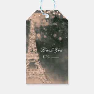 Etiqueta Para Presente Noite em Paris Torre Eiffel & Luzes Favor Elegante