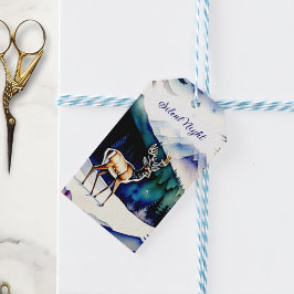 Etiqueta Para Presente Noite Silenciosa com Feriado de Cerveja