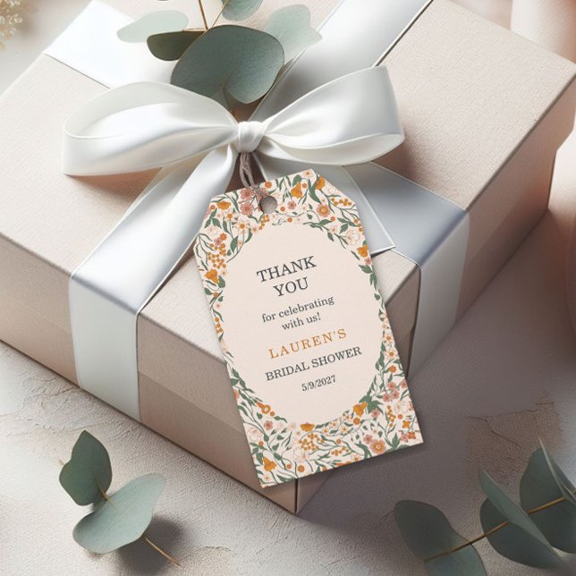 Etiqueta Para Presente Noiva Floral Boho (Criador carregado)
