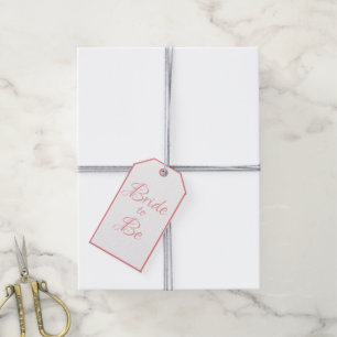 Etiqueta Para Presente Noiva para ser Rosa Casamento Script Chic de Chá d