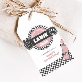 Etiqueta Para Presente Noivado do Skateboard Checkered Girls