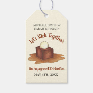 Etiqueta Para Presente Noivado Festa de casamento Sticky Toffee Pudim