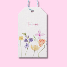 Nome Aquarela Flor Silvestre Minimalista Boho