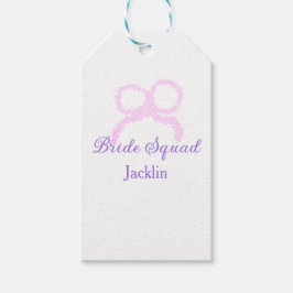 Etiqueta Para Presente Nome da dama do arco de estrela do pelotão cor-de-