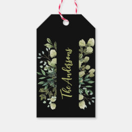 Etiqueta Para Presente Nome da família elegante botânica deixa o punho pr