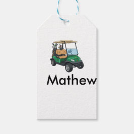 Etiqueta Para Presente nome do carro de golfe verde presentes para menino