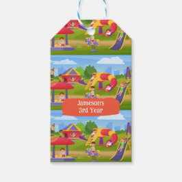 Etiqueta Para Presente Nome do Diário de Cartoon Colorido para Crianças C