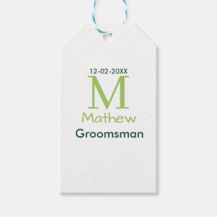 Etiqueta Para Presente nome do padrinho verde masculino letra data pastel