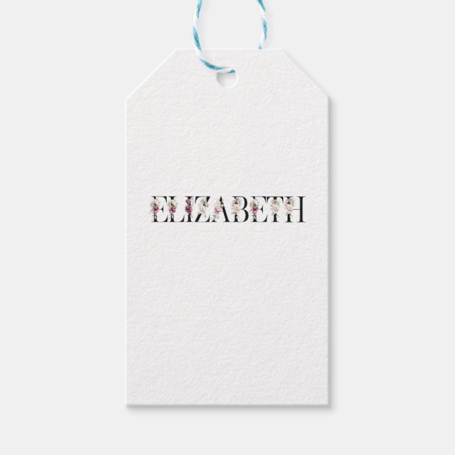 Etiqueta Para Presente Nome Elizabeth (Frente)
