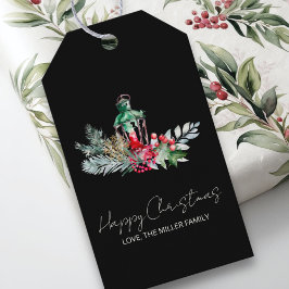 Etiqueta Para Presente Nome Moderno Script Watercolor Felry Natal