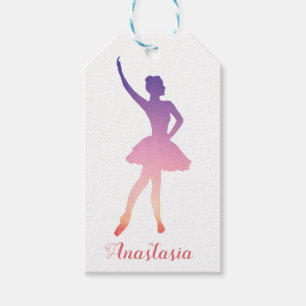 Etiqueta Para Presente Nome personalizado bailarina moderna