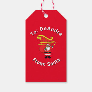 Etiqueta Para Presente Nome Personalizado De Papais noeis Do African Amer