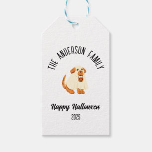 Etiqueta Para Presente Nome Personalizado do Fantasma Fantasma do Cachorr