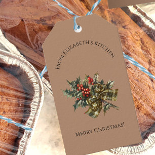 Etiqueta Para Presente Nome Personalizado do presente da Comida bonito de