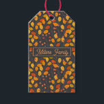 Etiqueta Para Presente Nome Personalizado Folhas de Outono<br><div class="desc">Adicione um toque de charme sazonal aos seus presentes com esta linda Etiqueta de Presente Folhas de Outono com Nome Personalizado. Apresentando um delicado espalhamento de folhagens de outono em tons quentes de laranja, dourado e burgundy em estilo aquarela, esta etiqueta de presente é o toque final perfeito para os...</div>