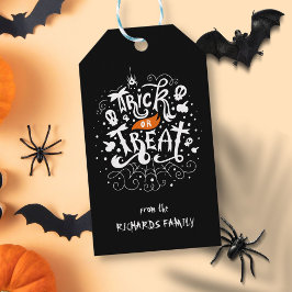 Etiqueta Para Presente Nome Personalizado Trick ou Tratar Halloween
