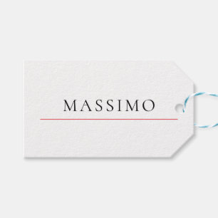Etiqueta Para Presente Nome Próprio Decorativo Chic Simples Preto Branco