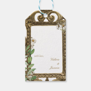 Etiqueta Para Presente Nomes de Script Personalizados do Vintage Frame