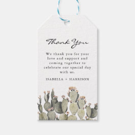 Etiqueta Para Presente Norah - Boêmian Prickly Pear Cactus Watercolor