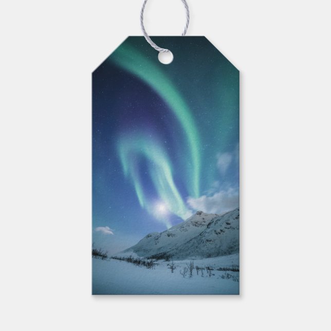 Etiqueta Para Presente Norte Lights Noruega (Frente)