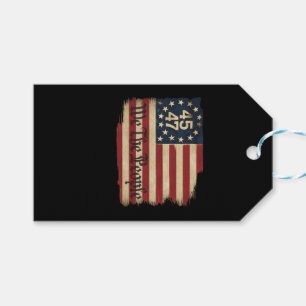 Etiqueta Para Presente Nós O Povo Trump 45 47 Bandeira Vintage Envelhecid