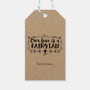 Etiqueta Para Presente NOSSO AMOR É UM CONTOS DE FADAS Favor de Casamento