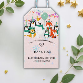 Etiqueta Para Presente Nosso Pequeno Cubo | Chá de fraldas de animais árc