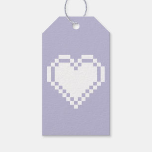 Etiqueta Para Presente Nossos Corações de 8 Bits na Lavanda com etiquet