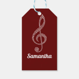 Etiqueta Para Presente Notas Brancas Simples E Modernas De Tremores Claro