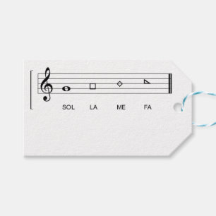 Etiqueta Para Presente Notas da forma FA SOL LA ME 10