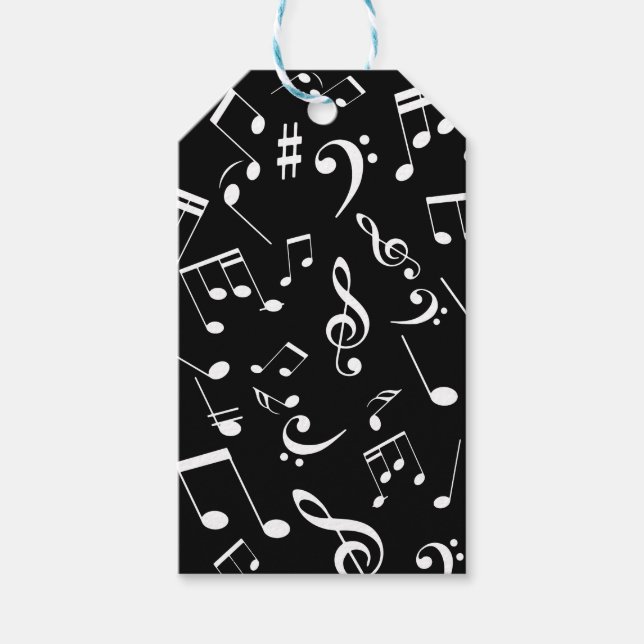 Etiqueta Para Presente Notas Musicais 2 (Frente)