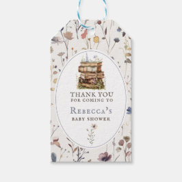 Etiqueta Para Presente Nova cor d'água do chá de fraldas do capítulo, flo