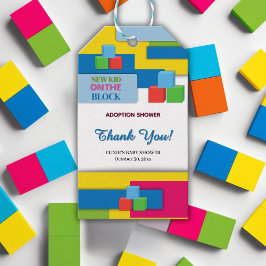 Etiqueta Para Presente Nova Criança No Chá de fraldas De Foster De Adoção