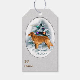 Etiqueta Para Presente Nova Escócia Duck Toller Natal