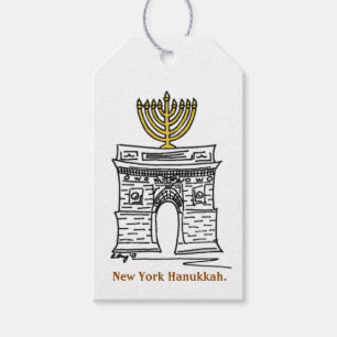 Etiqueta Para Presente Nova Iorque Hanukkah Chanukah NYC Menorah