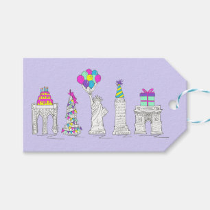 Etiqueta Para Presente Nova Iorque NYC Landmarks Festa de aniversário