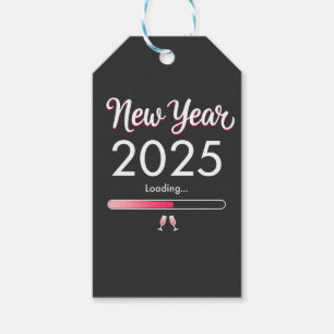 Etiqueta Para Presente Novo Ano Carregando Xmas do Feliz ano novo 2025
