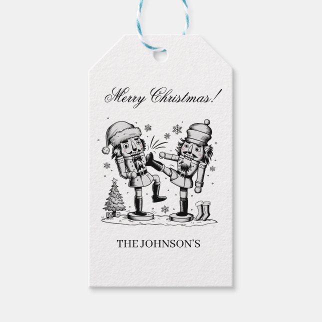 Etiqueta Para Presente Nozes engraçadas bonitas personalizadas no Natal (Frente)