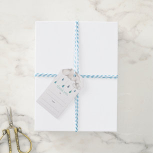 Etiqueta Para Presente Nublado com chance de borrifar.