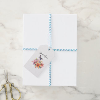 Etiqueta Para Presente Número da mesa com design elegante de flores e bor