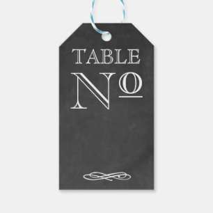 Etiqueta Para Presente Número da mesa de Typograhy do vintage do olhar d