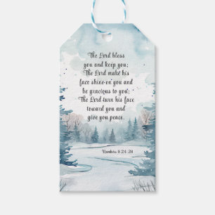 Etiqueta Para Presente Números 6 Lord Bless You Bíblia Winter